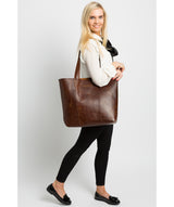 'Bankside' Vintage Brown Leather Tote Bag
