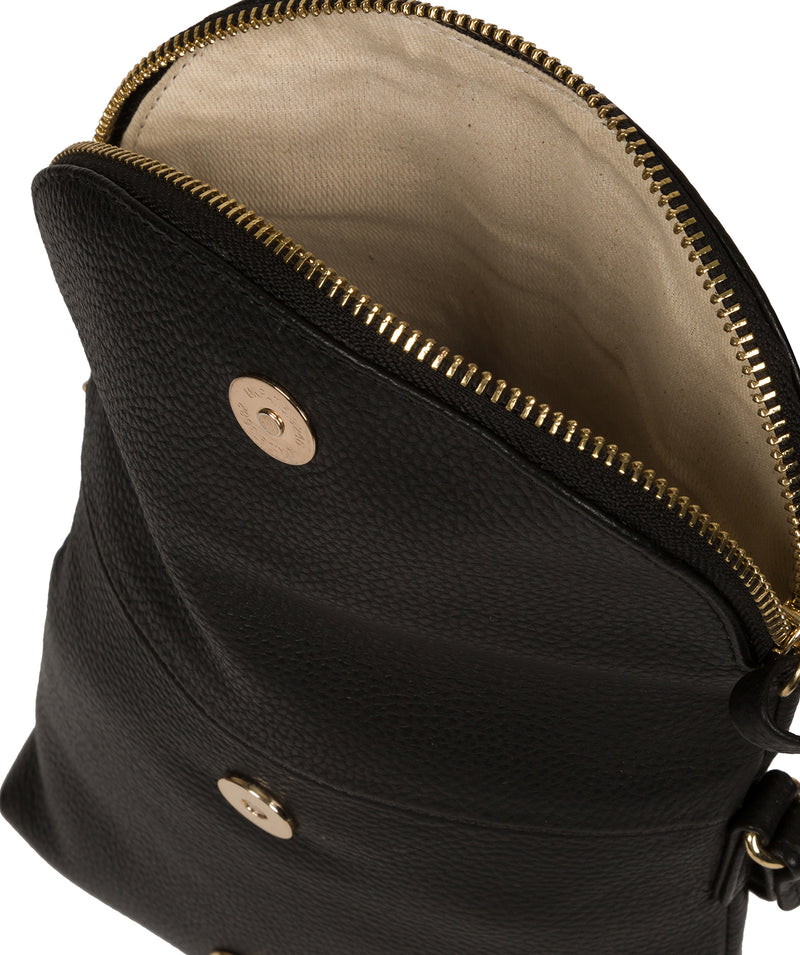 'Elfin' Black Leather Cross Body Bag image 4