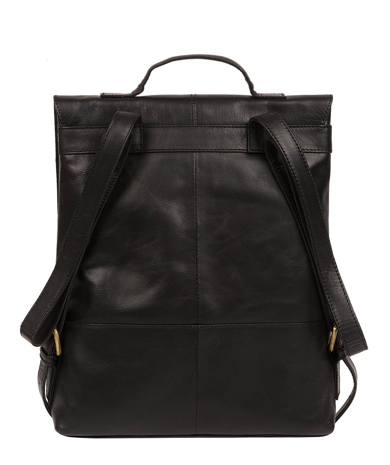 'Pembroke' Vintage Black Leather Backpack
