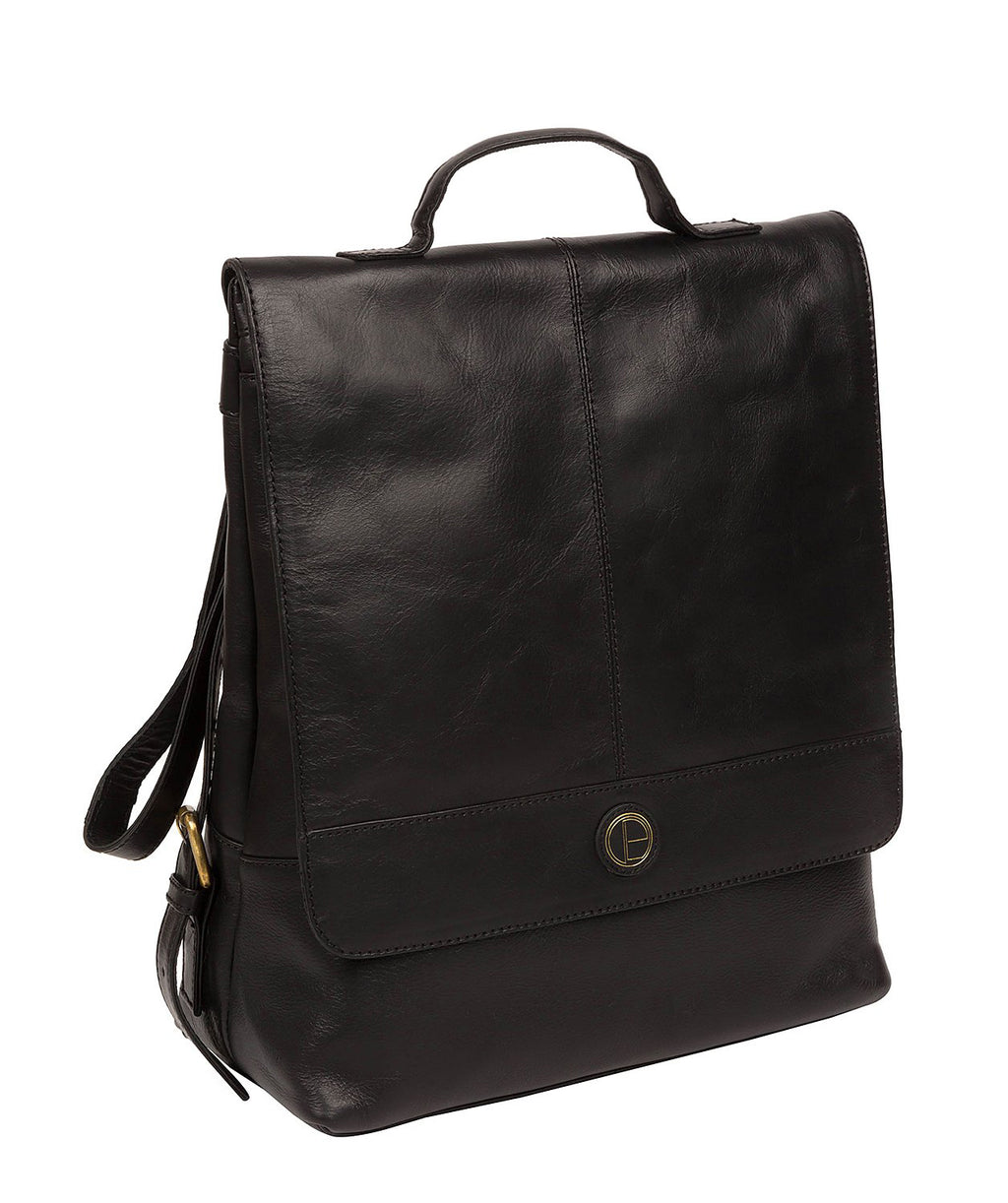 Black Leather Backpack 'Pembroke' by Pure Luxuries Pure Luxuries London