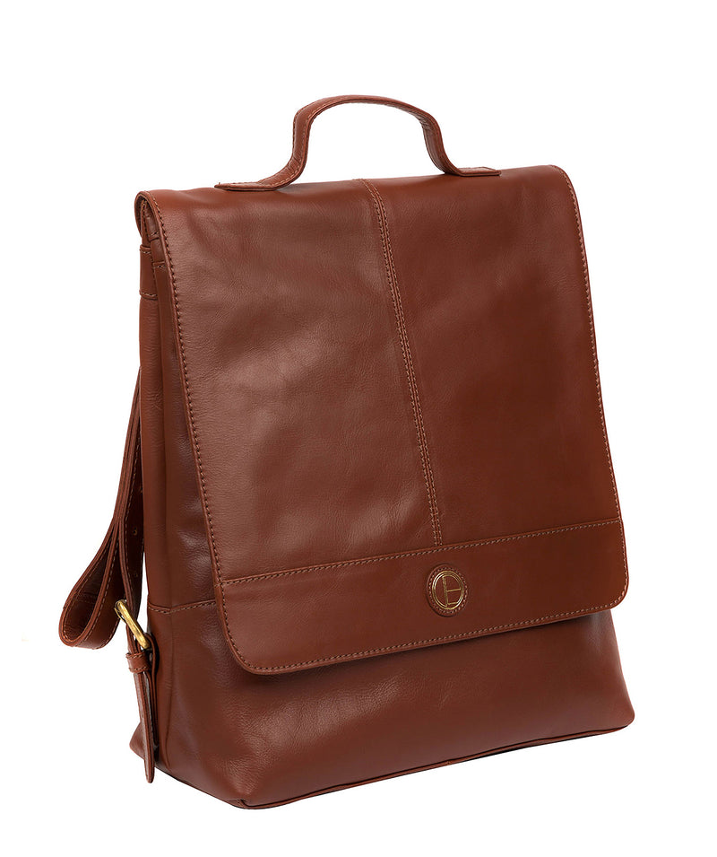 'Pembroke' Vintage Cognac Leather Backpack
