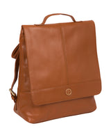 'Pembroke' Vintage Dark Tan Leather Backpack
