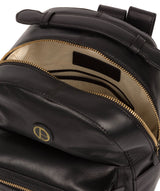 'Colchester' Vintage Black Leather Backpack