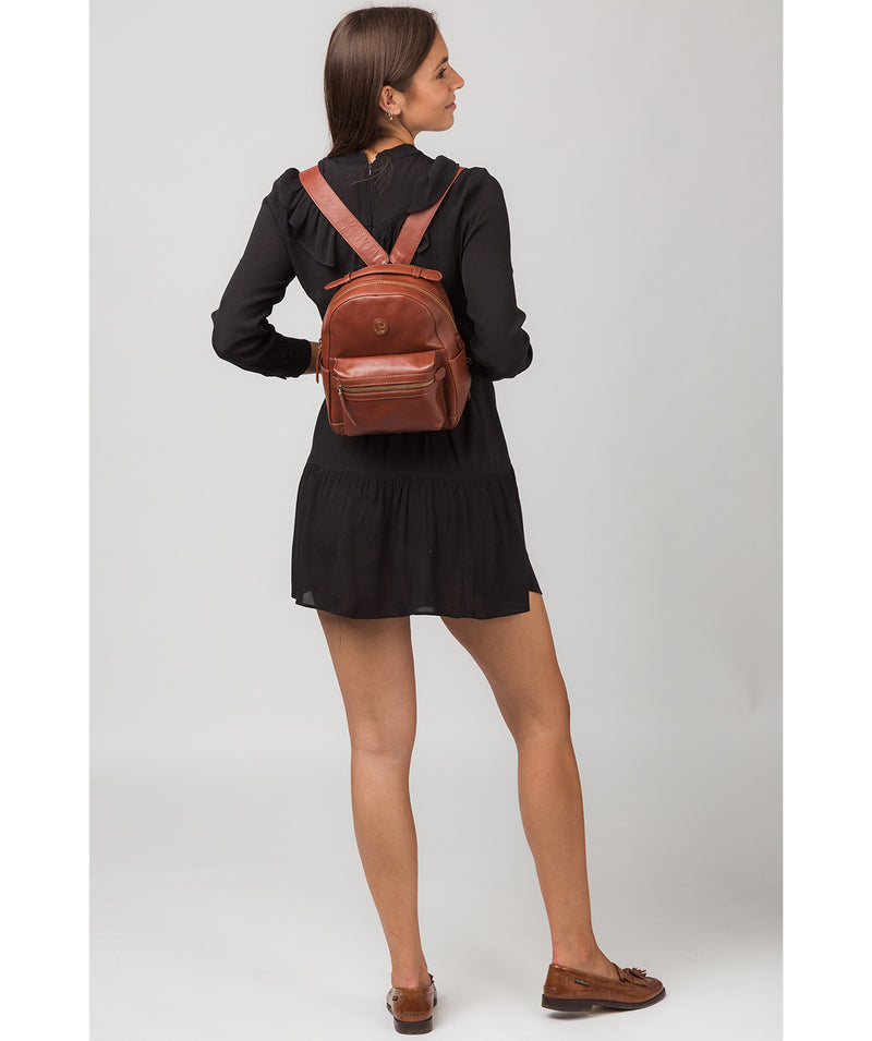 'Colchester' Vintage Cognac Leather Backpack