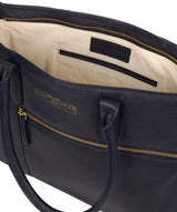 'Buckingham' Navy Leather Tote Bag