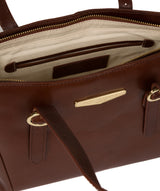 'Adelina' Brown Leather Tote Bag image 6