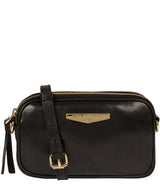 'Donatella' Black Leather Cross Body Bag image 1