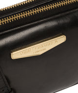 'Donatella' Black Leather Cross Body Bag image 4