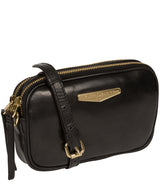 'Donatella' Black Leather Cross Body Bag image 5