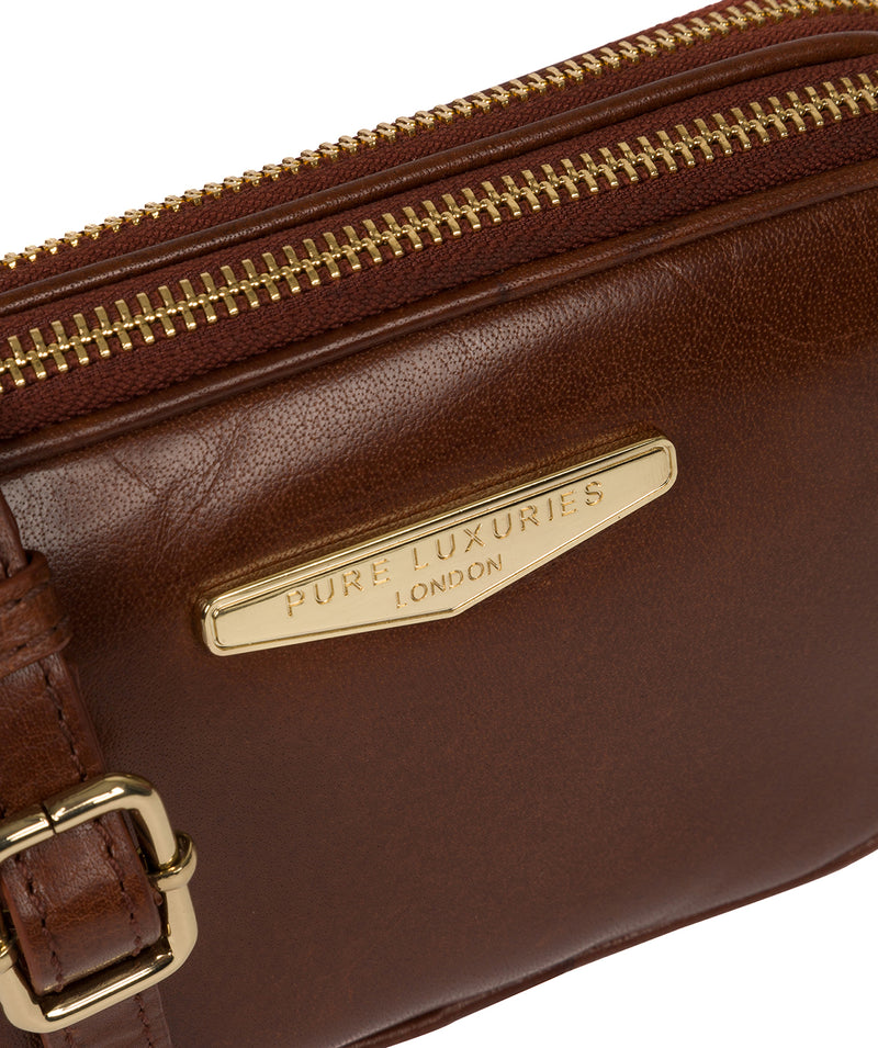 'Donatella' Brown Leather Cross Body Bag image 4