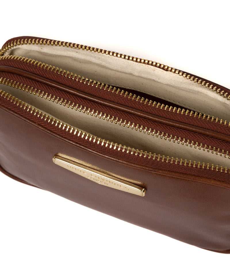 'Donatella' Brown Leather Cross Body Bag image 5