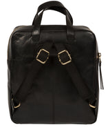 'Delfina' Black Leather Backpack image 3