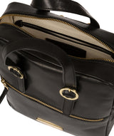 'Delfina' Black Leather Backpack image 4