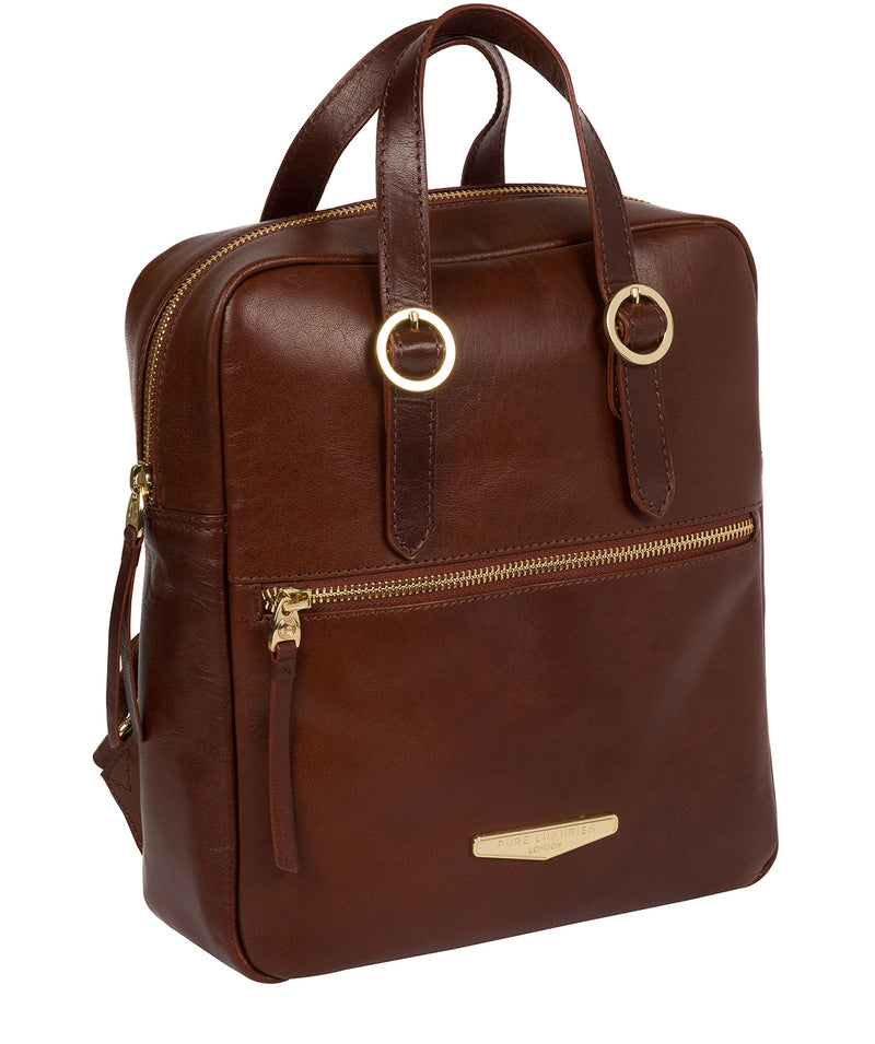 'Delfina' Brown Leather Backpack image 5