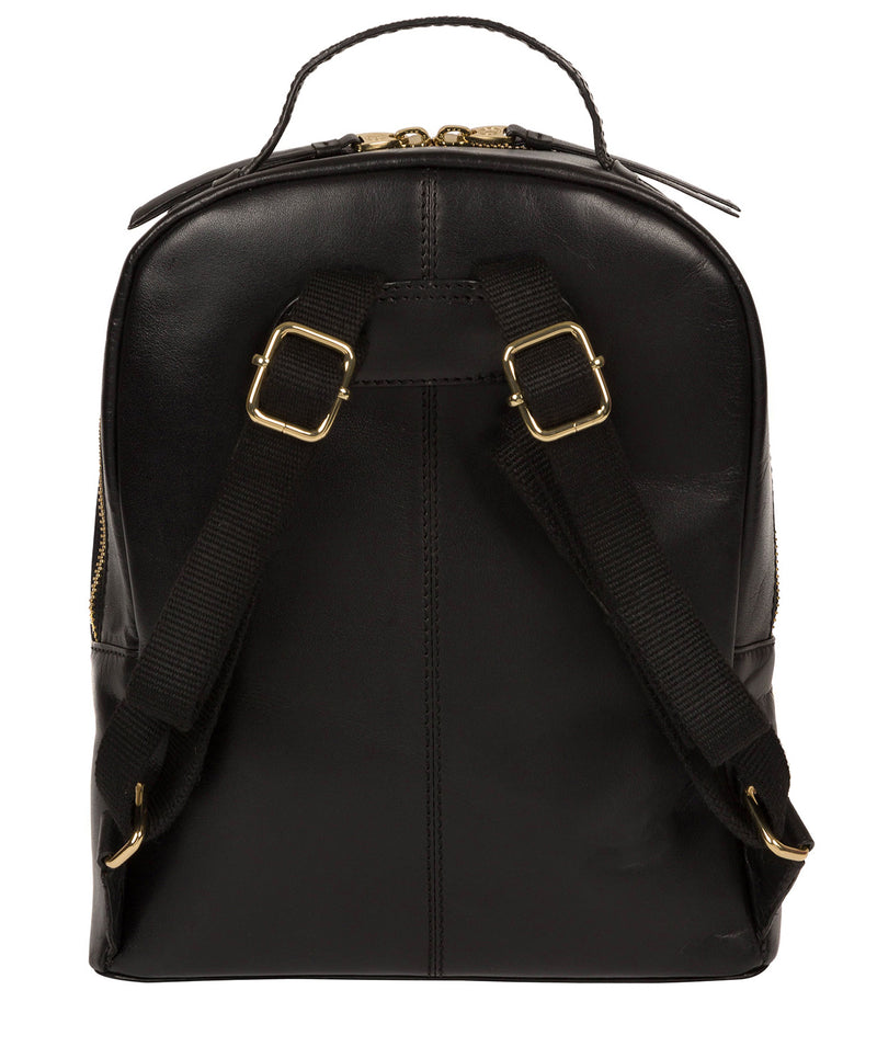 'Natala' Black Leather Backpack image 3