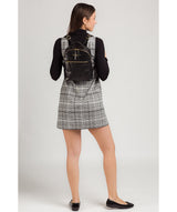 'Natala' Black Leather Backpack image 2