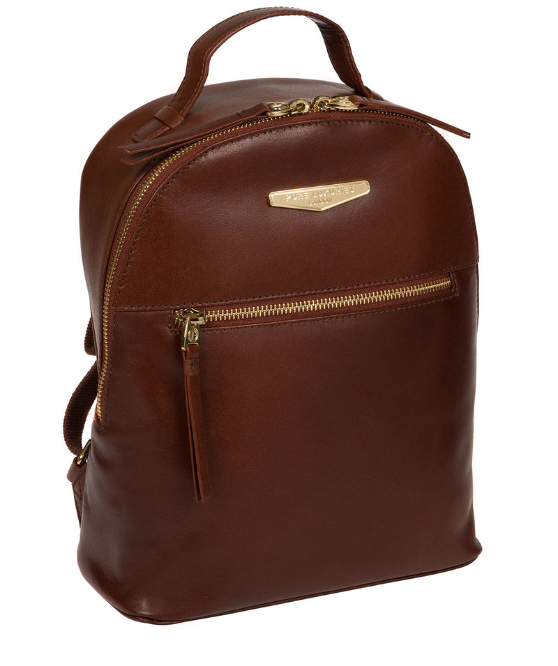 'Natala' Brown Leather Backpack image 5