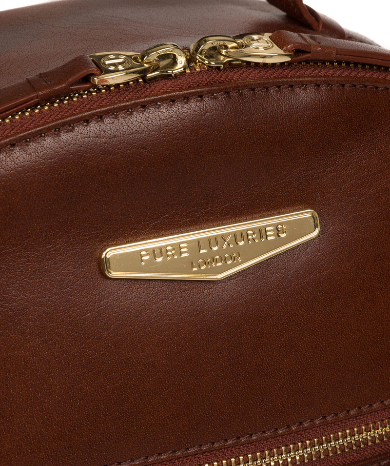 'Natala' Brown Leather Backpack image 6