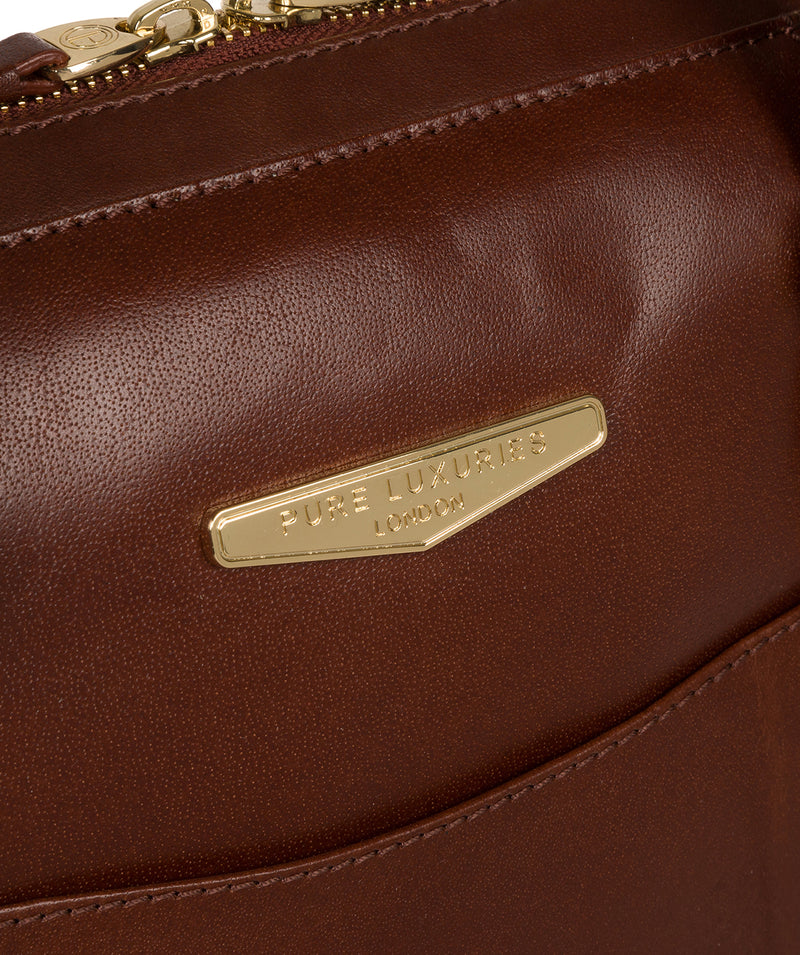 'Ornella' Brown Leather Handbag image 6