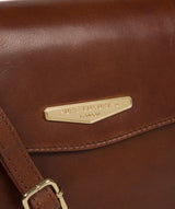 'Valeria' Brown Leather Cross Body Bag image 6