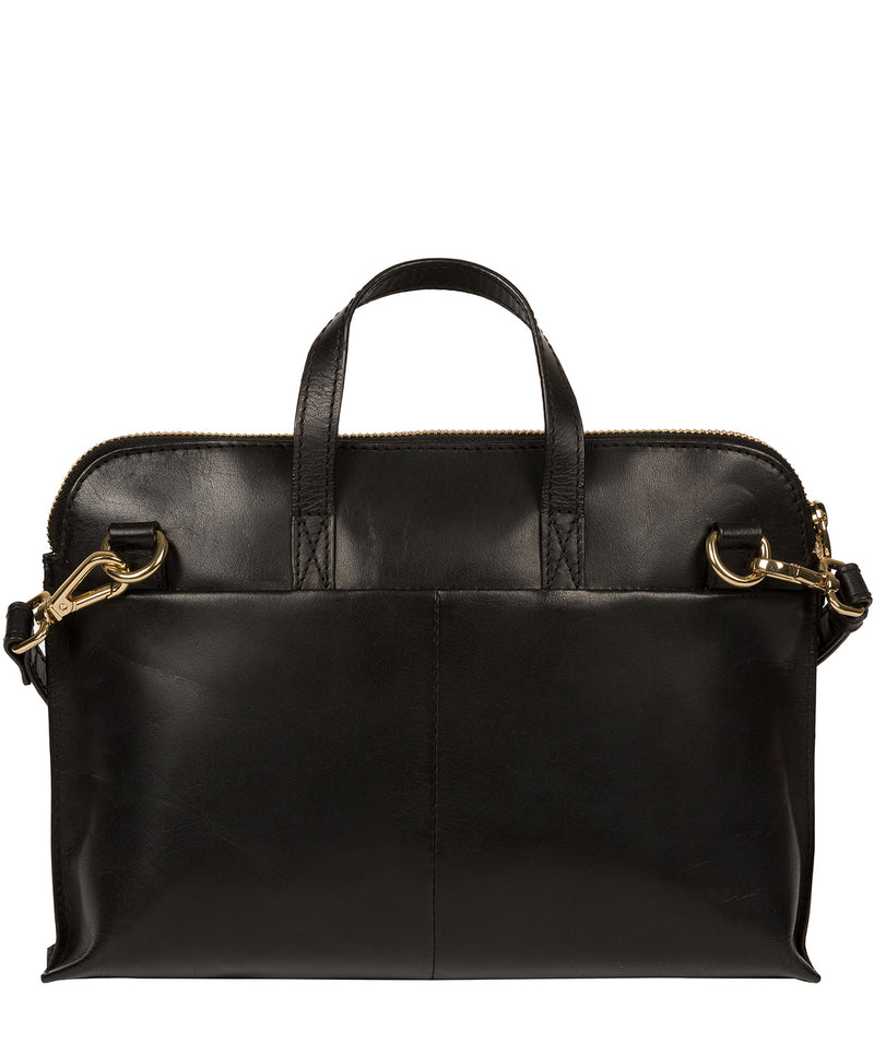 'Lauretta' Black Leather Cross Body Bag image 3