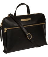 'Lauretta' Black Leather Cross Body Bag image 5