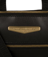'Lauretta' Black Leather Cross Body Bag image 6