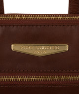 'Lauretta' Brown Leather Cross Body Bag image 6