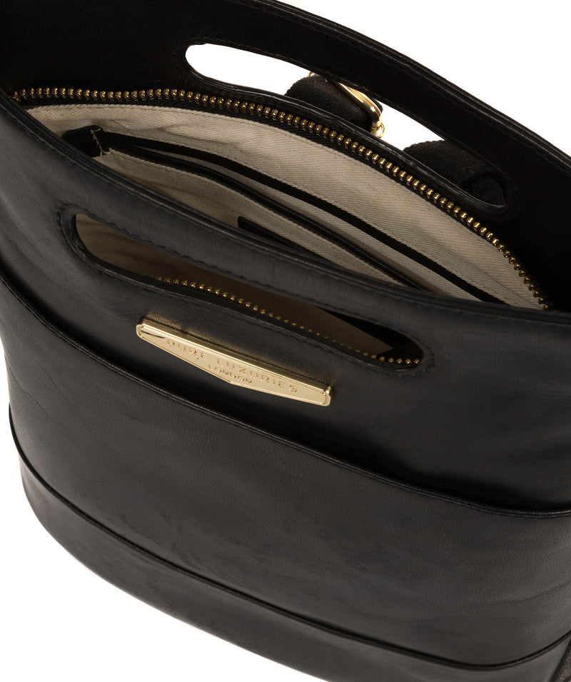 'Margherita' Black Leather Backpack