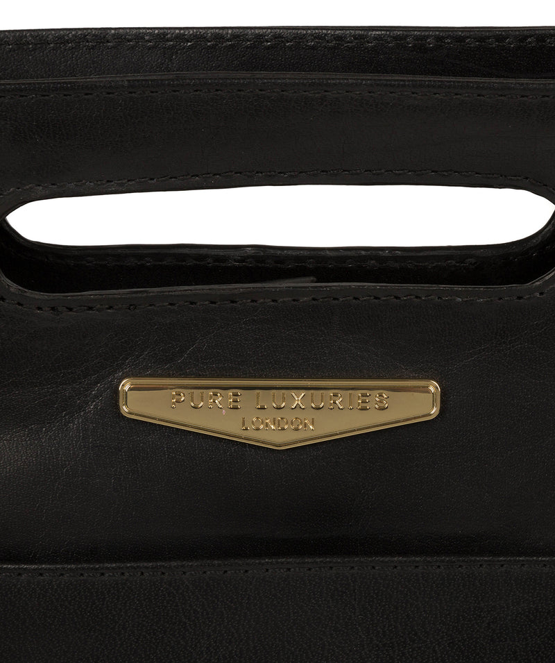 'Margherita' Black Leather Backpack image 6