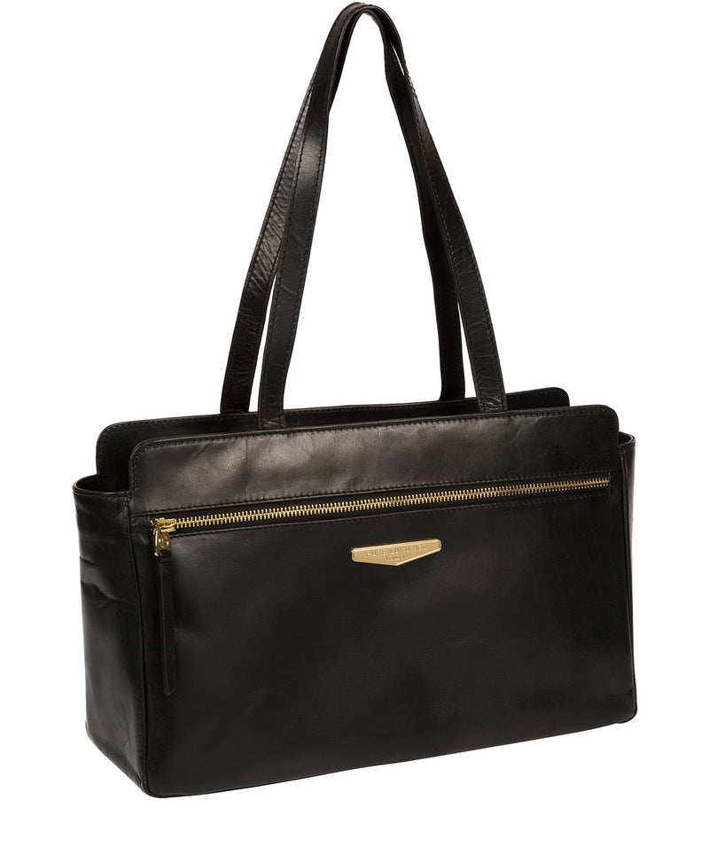 'Alessandra' Black Leather Hand Bag image 5
