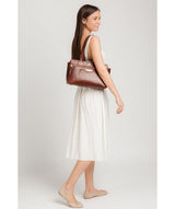 'Alessandra' Brown Leather Hand Bag image 2