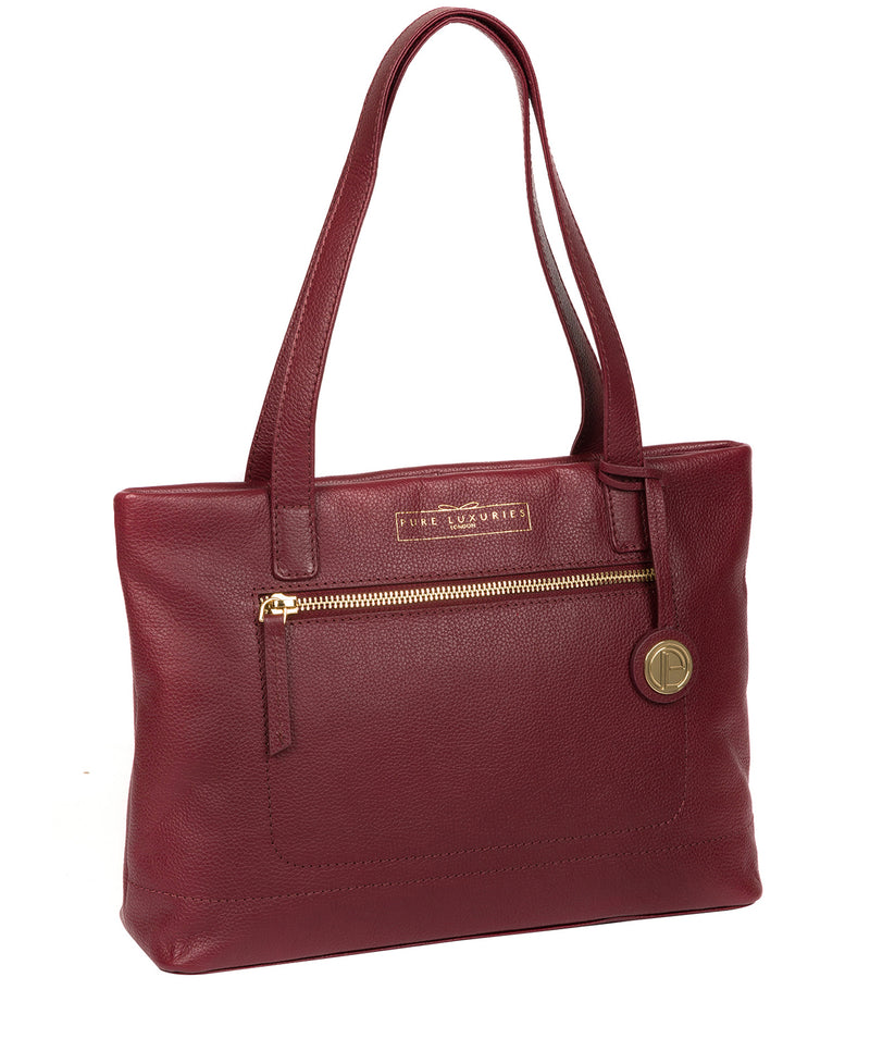 'Adley' Deep Red Leather Handbag image 5