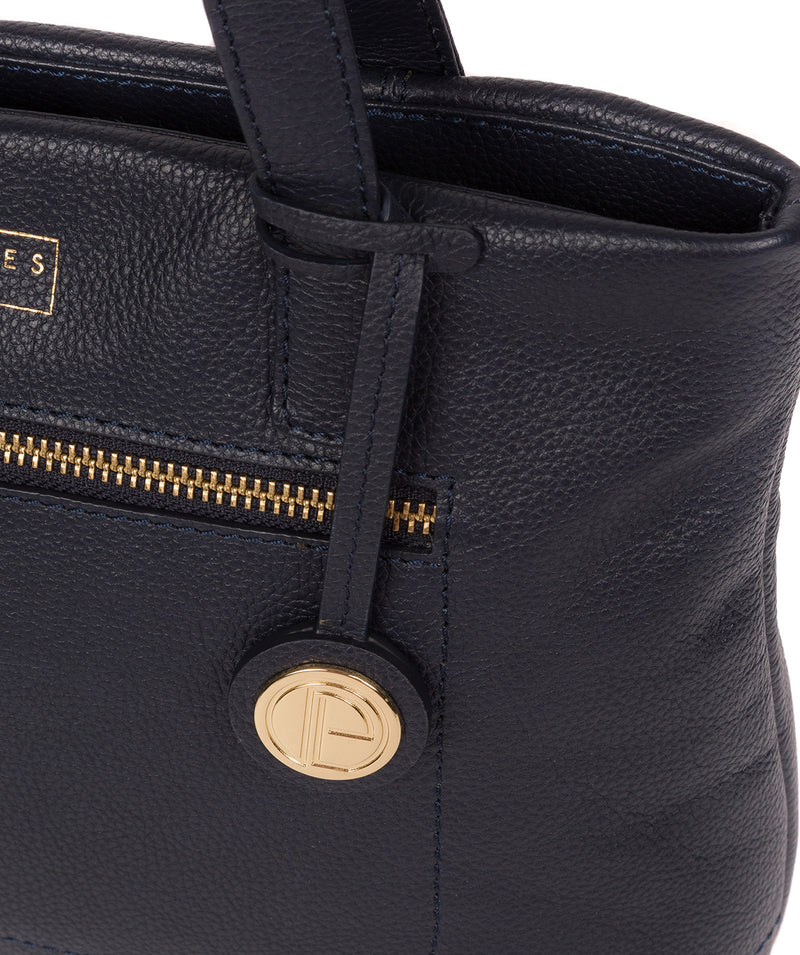 'Adley' Navy Leather Handbag image 6