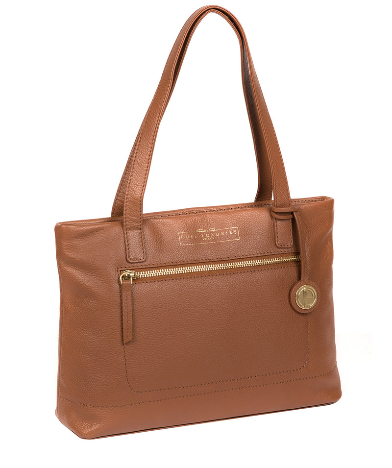 'Adley' Tan Leather Handbag image 5