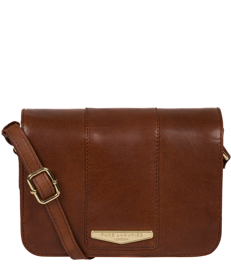 'Rosana' Brown Leather Cross Body Bag image 1