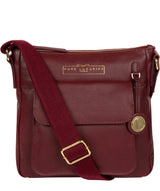 'Rayden' Deep Red Leather Cross Body Bag image 1