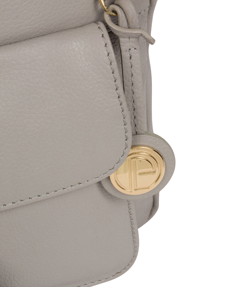 'Rayden' Grey Leather Cross Body Bag image 6