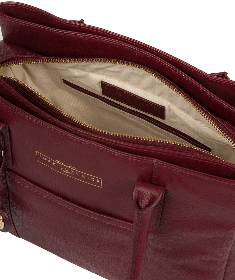'Chatham' Deep Red Leather Handbag image 4