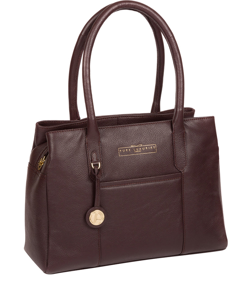 'Chatham' Plum Leather Handbag image 5