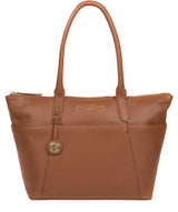 'Everly' Tan Leather Tote Bag image 1