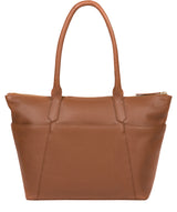'Everly' Tan Leather Tote Bag image 3