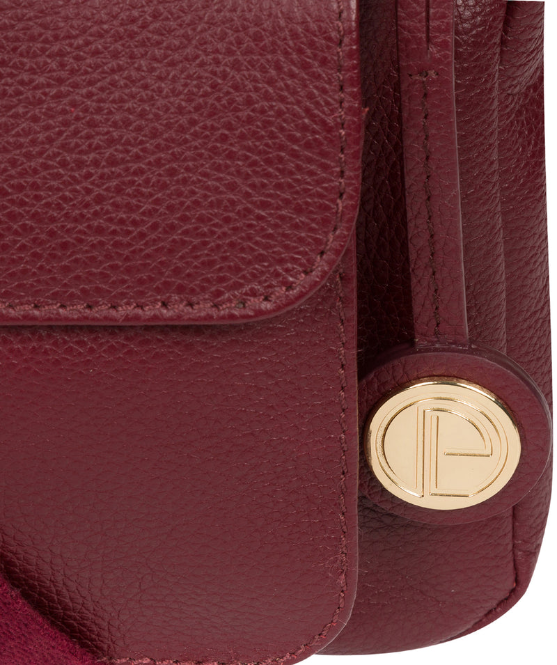 'Tindall' Deep Red Leather Shoulder Bag image 6