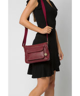 'Tindall' Deep Red Leather Shoulder Bag image 2