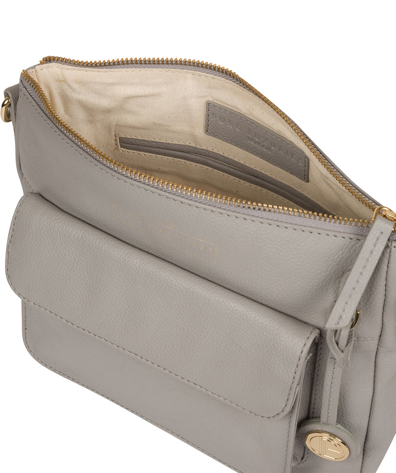 'Tindall' Grey Leather Shoulder Bag image 4