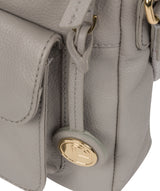 'Tindall' Grey Leather Shoulder Bag image 6