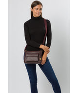'Tindall' Plum Leather Shoulder Bag image 2