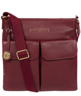 'Soames' Deep Red Leather Cross Body Bag