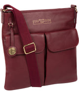 'Soames' Deep Red Leather Cross Body Bag