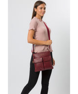'Soames' Deep Red Leather Cross Body Bag image 2